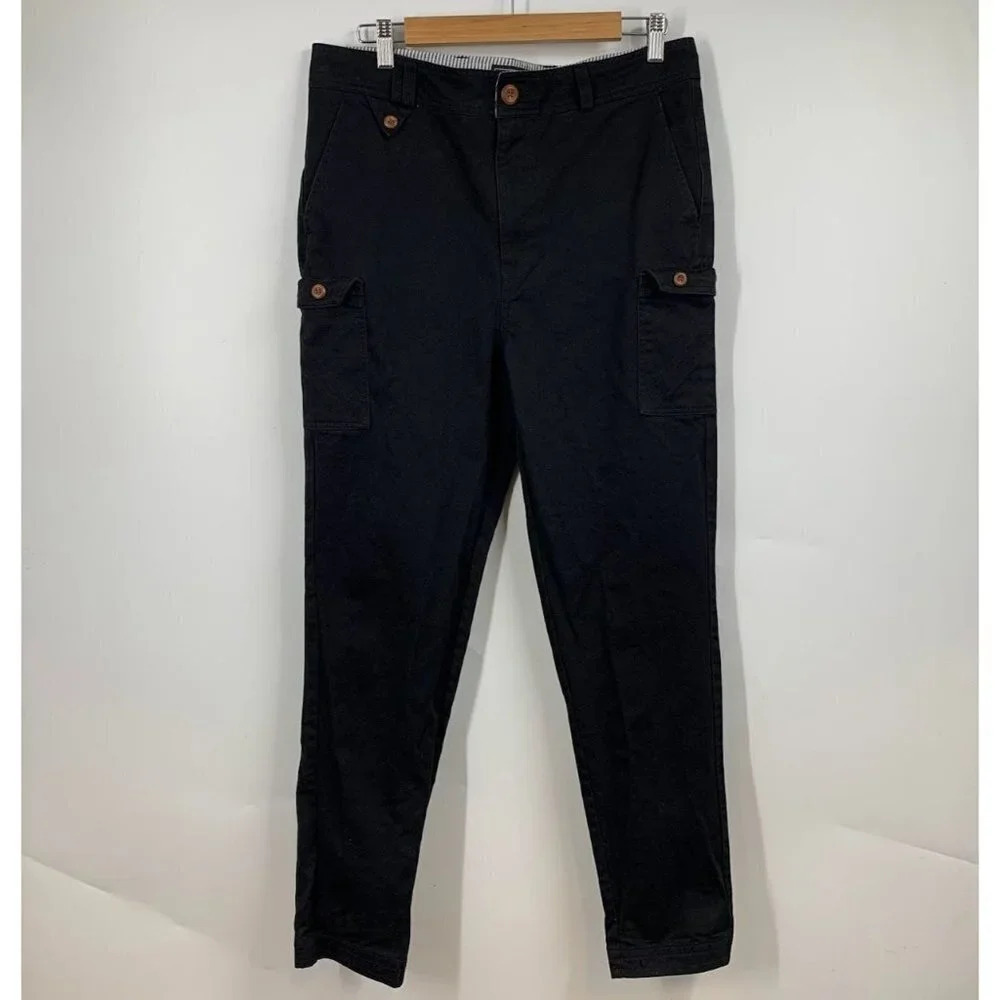 I love Ugly Women's Cotton Cargo Tapered High RIse Pants Size L‎